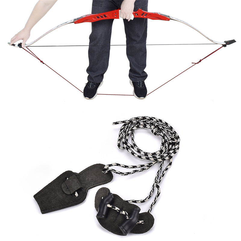 Nika-jousiammunta 454001 Keula Stringer Nylon&Leather Säädettävä jousiammunta Recurve/Tradional Bow String Atuding Practice