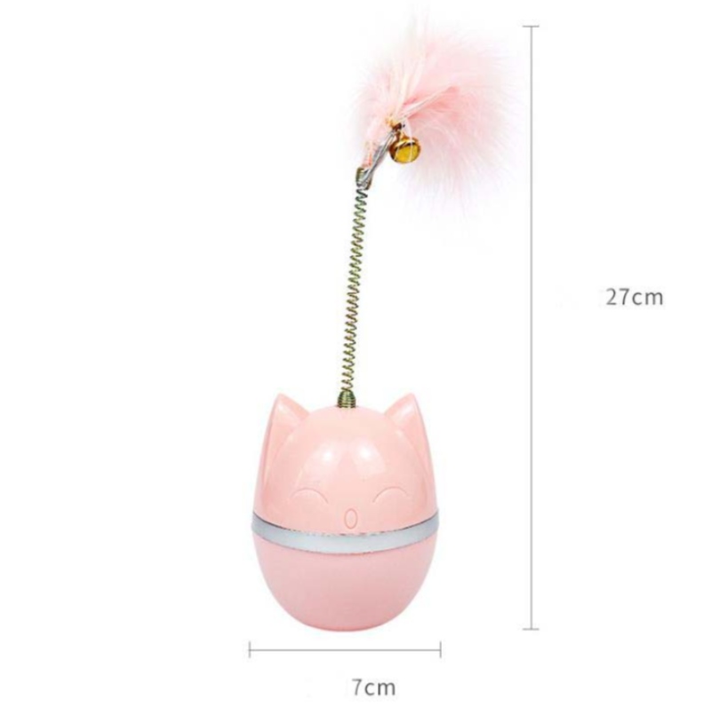 Uusi Pet Cat Toy Tumbler Teasing Cat Ball Bite-resistentti kiusanteko Cat Stick Feather Itseparang Anti-Boring Artinfact Valmistaja