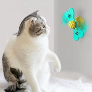 Cat Windmill lelu hauska hieronta pyörivät kissan lelut, joissa on catnip pallo hampaiden puhdistus lemmikkieläinten tuotteita