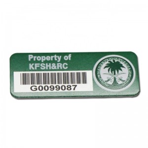 Tukku Custom Laser Kaiverrettu sarjanumero Label Metal Viivakoodi Label Tarra Painettu alumiinin omaisuuslabe