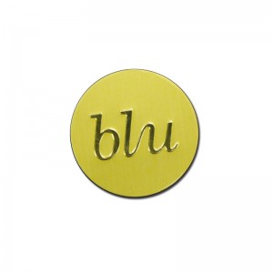 Kultainen syövytetty alumiini hajuvesipullo etiketti