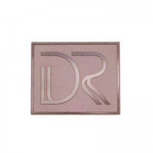 Mukautettu kulta kaiverrettu 3D alumiini kohokuvioitu metalli-logo levy käsilaukussa