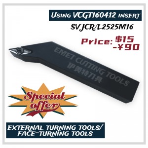 EXEET Leikkaustyökalut, Ulkoiset kääntötyökalut, Terästyökalut, SVJCR2525M16, SVJC/SVJP, SVQC/SVQP, SVVC/SVVP, svxc/svc/svvp, svxc/svxp, svzc/svzp, vCGT16, VCGT22 , VPGT22