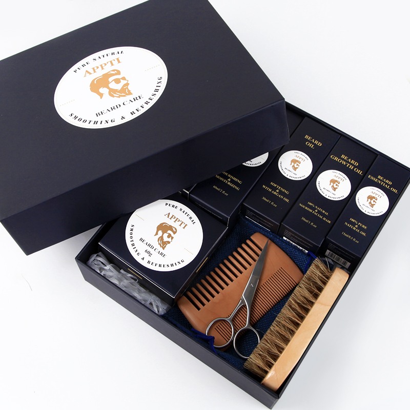 Varastossa Miesten ihonhoitotuotteet Pure ravintoaineet Parta Care Set Beard Growth Oil Beard Cream Set