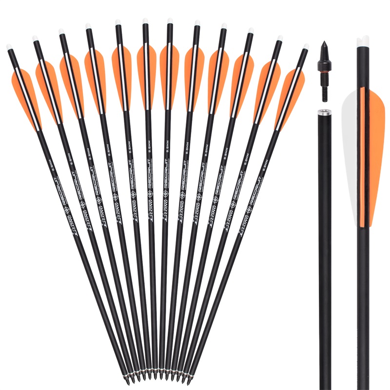 Elong Outdoor 119668 OD8.8MM RollFiberglass-pultit TPU virtaviivaiset Vanesnuolet Jousiammunta Crossbow Pultit