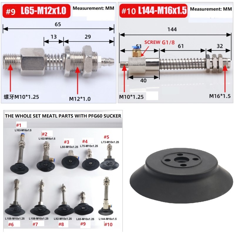 Metalliosa sucker teollisuuden manipulaattorille