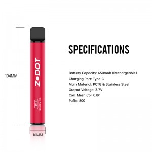 800 Puffit kertakäyttöinen vape kynä