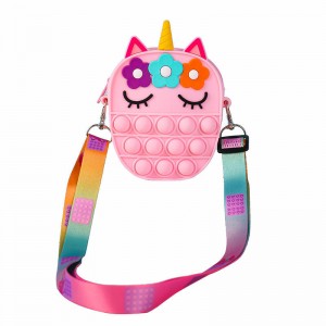 Crossbody käsilaukku silikoni olkapään kupla laukku