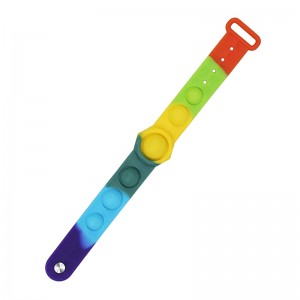 Lapset silikoni pop fidget rannekoru ja rannekkeet lelut, aikuiset push bubble aistien stressirautanen lahja lelu