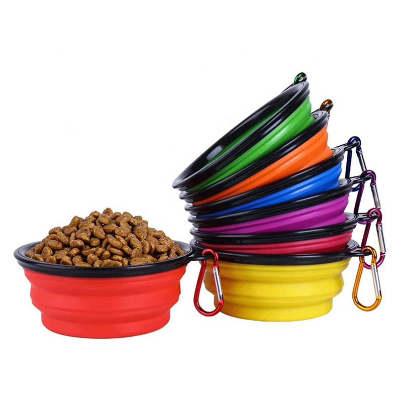 Silicone Collapble Dog Bowl Carabiner, Water Bowls kissojen koirille