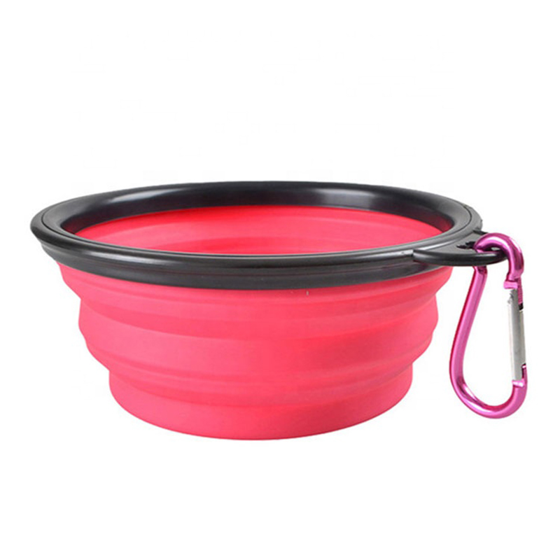 Silicone Collapble Dog Bowl Carabiner, Water Bowls kissojen koirille
