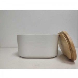 Tukkukaupan pitkä puinen kansi keraaminen kivitason varastointi leipä laatikko