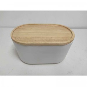 Tukkukaupan pitkä puinen kansi keraaminen kivitason varastointi leipä laatikko