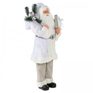 30 ~ 110cm joulu valkoinen seisoo Santa Claus Gift Bag Ornament Decoration Festival loma Figurine Collection Traditional Xmas