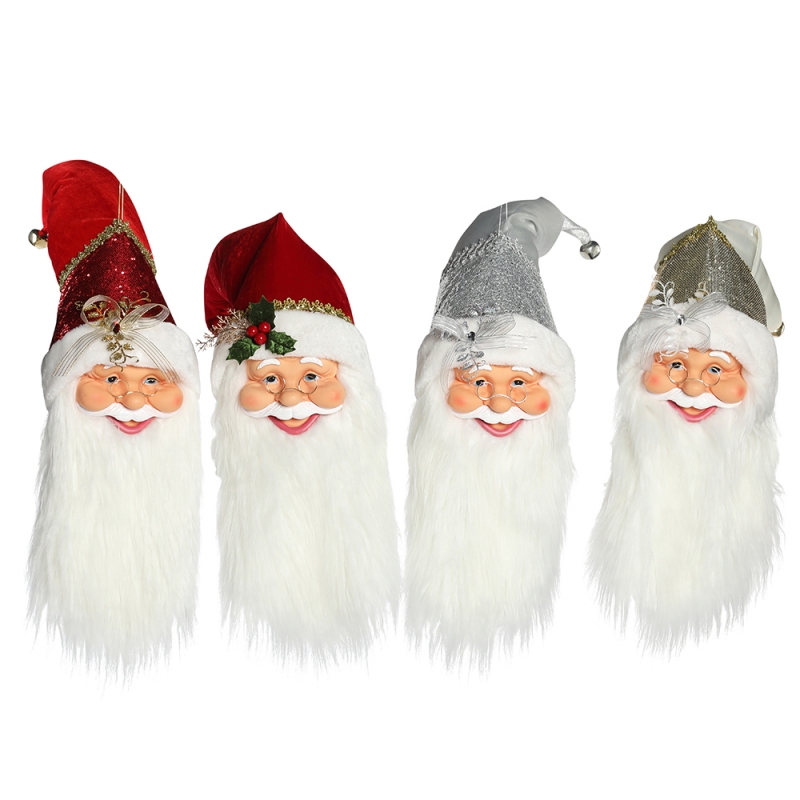 20 ~ 70cm Joulu Joulupukki Pääkoristeet Koristeet Tree Hanging Figurines Collection Doll riipus pieni perinteinen joulu