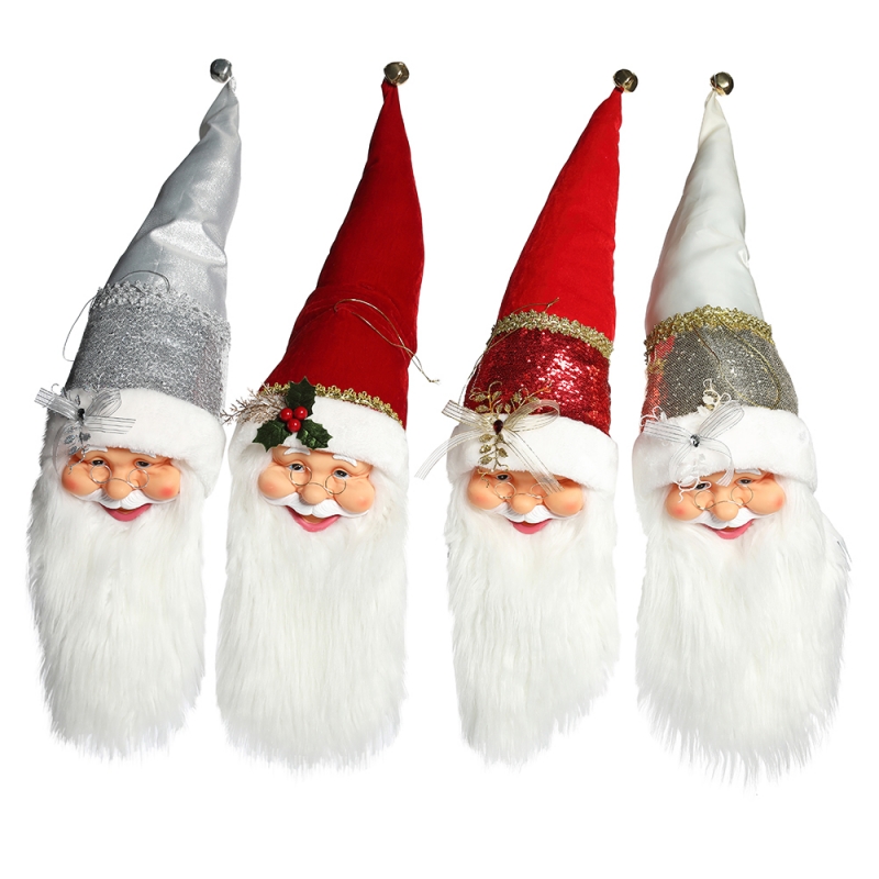 20 ~ 70cm Joulu Joulupukki Pääkoristeet Koristeet Tree Hanging Figurines Collection Doll riipus pieni perinteinen joulu