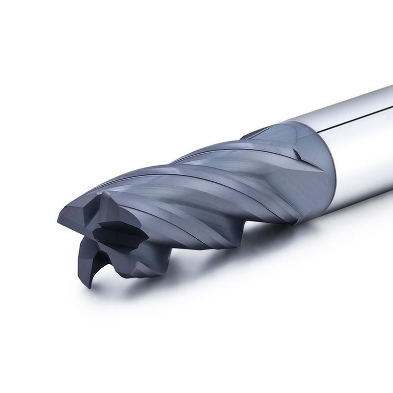 Tungsten Carbide CNC -työkalut 4 tasainen huilu jyrsintä leikkuri 45 asteen päätytehtaat hiiliteräksessä
