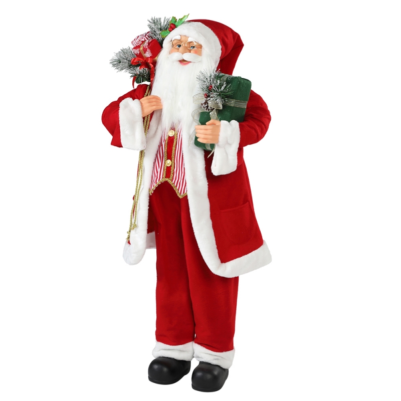 30 ~ 110cm Joulu Sta Seces Santa Claus lahja laukku koristeita perinteinen lomamökki