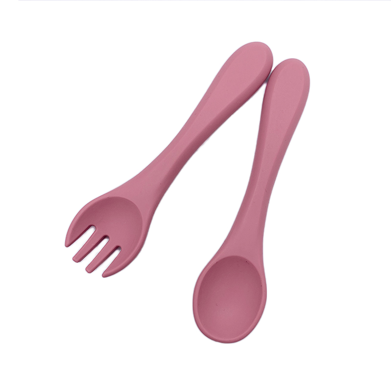 Silicone lusikka ja haarukka huono ruokinta, ensimmäinen vaihe vauva vauva lusikat