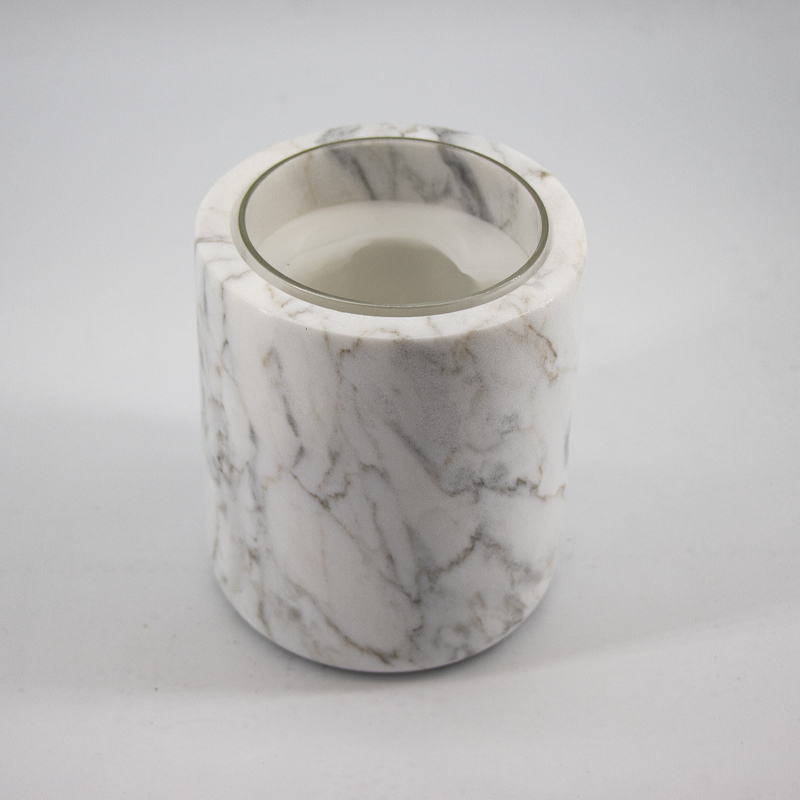 Luonnollinen marmori kivi lasikuppi kynttilänjalka