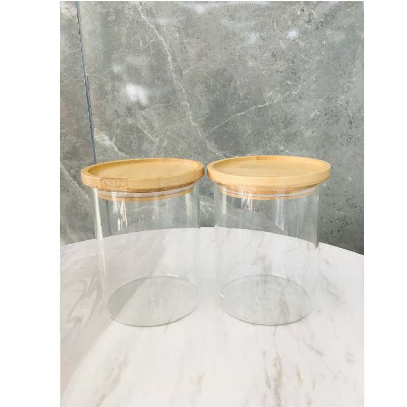 Paras laatu Tyhjennä lasi Keittiövarasto Canister Jar Set