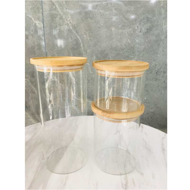 Paras laatu Tyhjennä lasi Keittiövarasto Canister Jar Set
