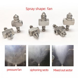 Ruostumaton teräs ilman sumutus suutin