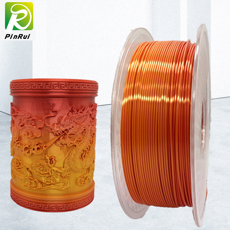 Pinrui Korkealaatuinen Red-Gold Rainbow 1.75mm 3D-tulostin PLA Filamentti