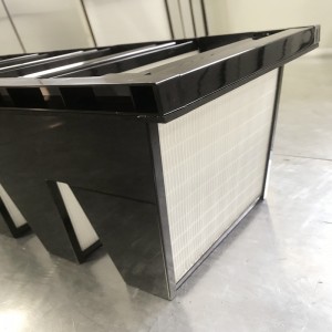 Keskitason tehokkuus F7 Muovikehys 592 x 592x 292mm Mini-laskostettu Compact 4 V Bank HVAC ilmansuodatin