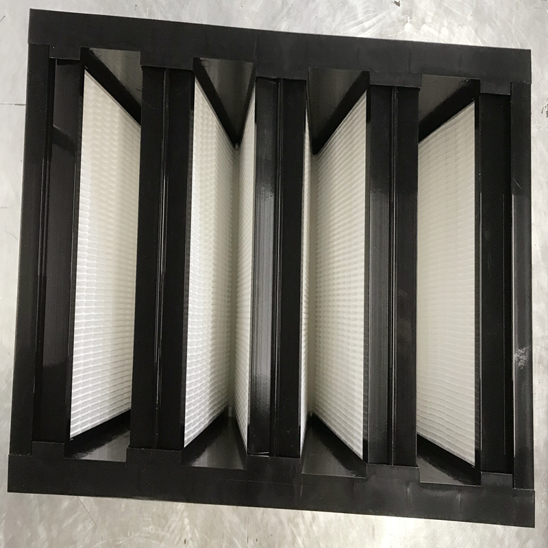 Keskitason tehokkuus F7 Muovikehys 592 x 592x 292mm Mini-laskostettu Compact 4 V Bank HVAC ilmansuodatin