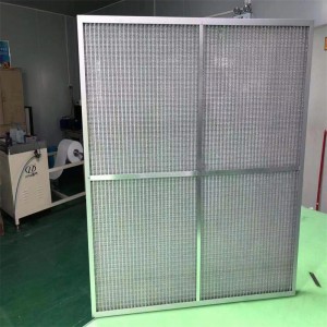 Kaupallinen keittiö Range Hood Metal Mesh Grease Filter/aluminium Pestävä laskostettu paneeli Pre LVA-suodatin