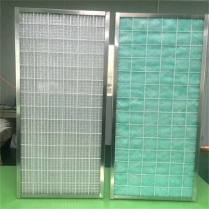 Kaupallinen keittiö Range Hood Metal Mesh Grease Filter/aluminium Pestävä laskostettu paneeli Pre LVA-suodatin