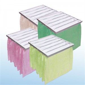 F5-F9 MIDIUM Tehokkuus Pocket-suodatinkassi LVI ilmansuodatin puhtaaseen huoneeseen