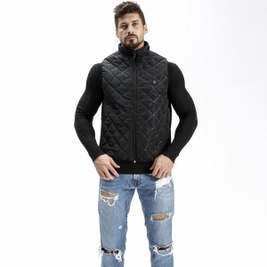 5V Akkukäyttöinen ladattava lämmitysliivit, sähkölämmitetty liivi miehille