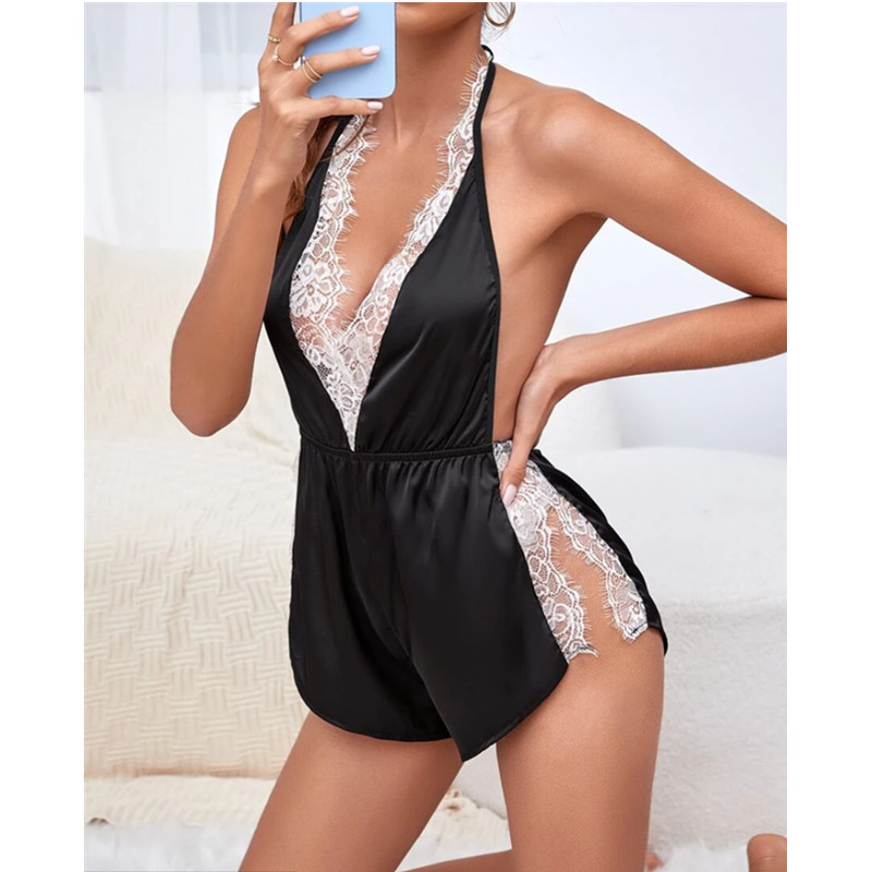 Naiset \\\\\\ 's seksikäs alusvaatteet Sheernäe - kautta verkko seksikäs pitsi pyjamas Nightdress Uniform Temptation NightGown