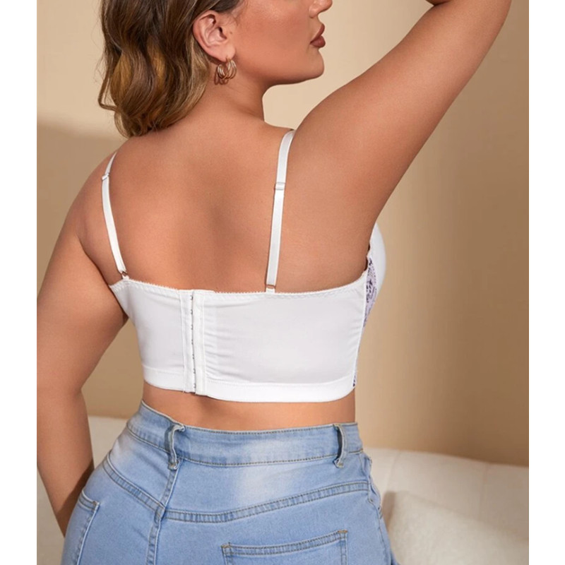 Plus kontrastin pitsi underwire bra