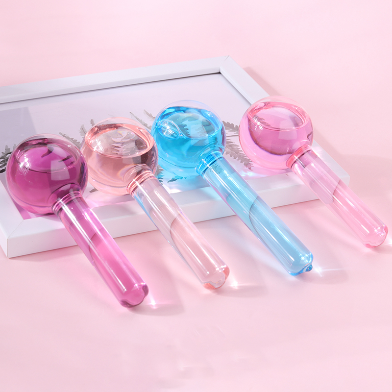 Kasvojen hieronta Globes Ice Roller Ball Globes Facial Roller Kylmä ihon hierontalaitteet kasvojen hieronta työkalut kasvoille ja kaulalle