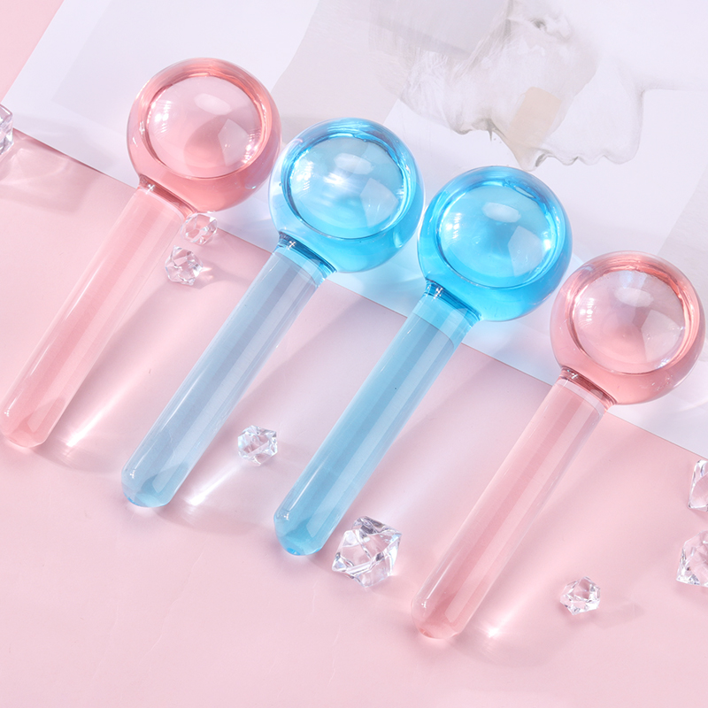 Kasvojen hieronta Globes Ice Roller Ball Globes Facial Roller Kylmä ihon hierontalaitteet kasvojen hieronta työkalut kasvoille ja kaulalle