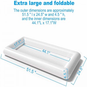 Puhallettava valkoinen jääpalkki, jääkello, puhallettava allas