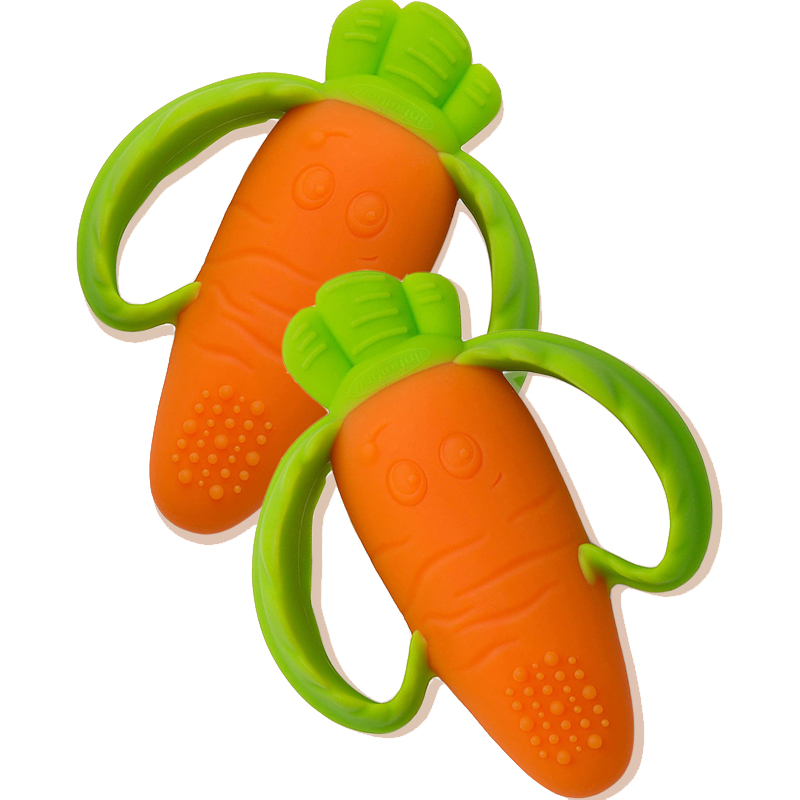 Amazon -elintarvikelaatuinen silikoni porkkanan muotoinen vauvan pikkulasten teether