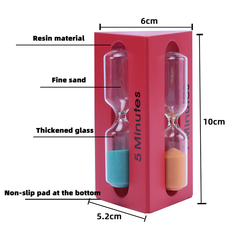 3-in-1 3/5/7 minuutin kolmionmuotoiset puiset hiekkatiimalasit Lapset Kellon ajastin Sandglass Home Corcoration Ampulheta Secret Gift
