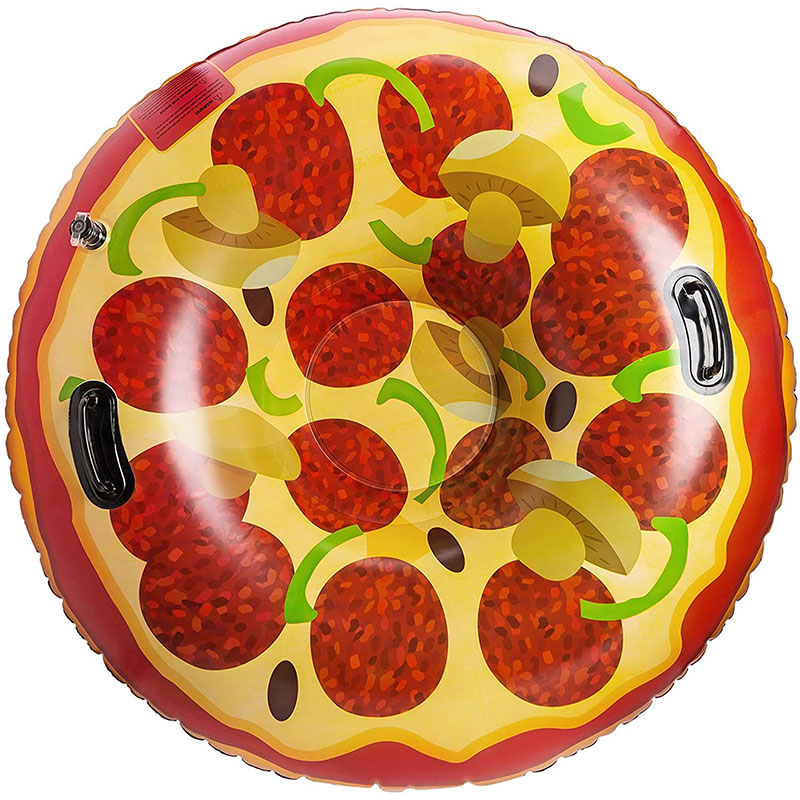 puhallettavat pizza -lumiputken kelkkailulelut, lumilelut lapsille ulkona