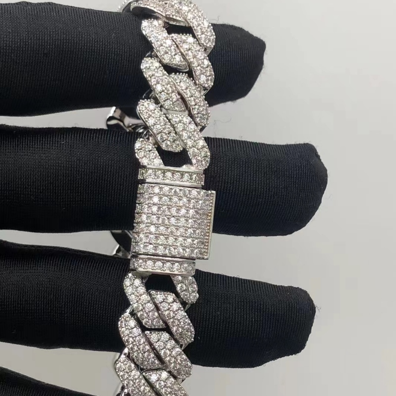 Tuochen -korut Sterling Silver 925 moissaniittikivirannekorulla ihmiselle