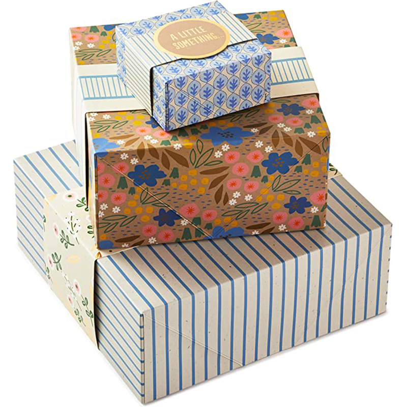 Hallmark-lahjapakkaukset, joissa on käärebändejä, valikoituja kokoja (3-pakkaus: söpöt kukat ja raidat) syntymäpäiviä, morsiamen suihkut, äiti \\\\\\ päivä, parhaat ystävät
