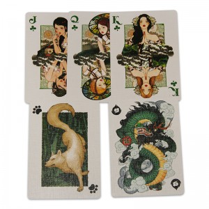 Flower Cut -kortti räätälöity valmistaja Magic Show -kortti saksalainen musta ydinpaper