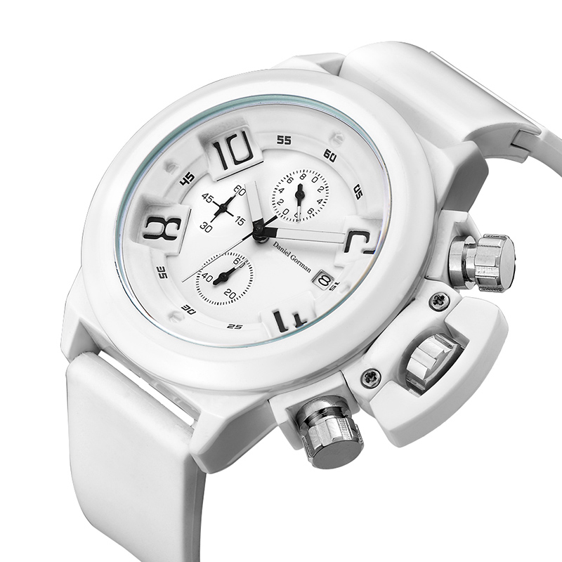 Daniel Gormantop -brändi Luxury Sport Watch Mies Armeija kellot Sininen kumihihna automaattiset vedenpitävät kellot RM2208