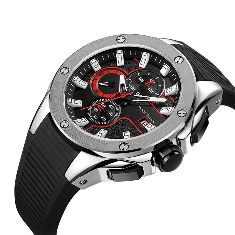 Daniel Gormantop -brändi Luxury Sport Watch Mies Armeija tarkkailee sinistä kumihihnaa automaattista C -kellot RM2205