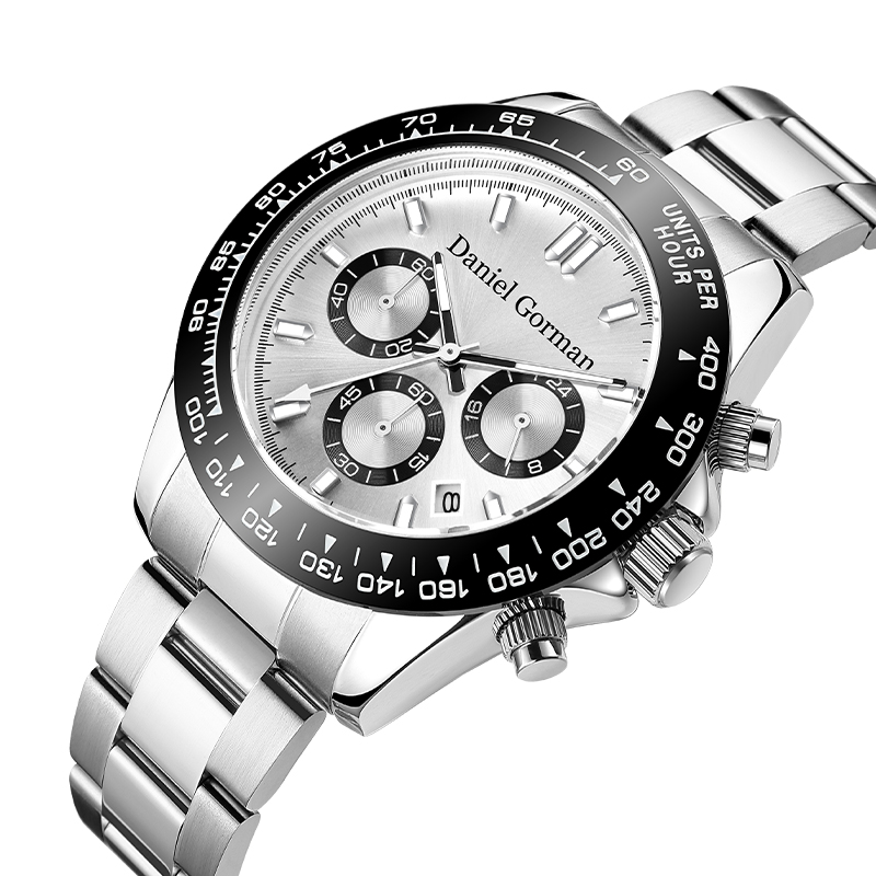 Daniel Gorman Brand Tukkumyynti Hihnat Luxury Mens tarkkailee valoa 30 metrin vedenpitävää kronografiakvartiketta miehiä WRISTRM220428