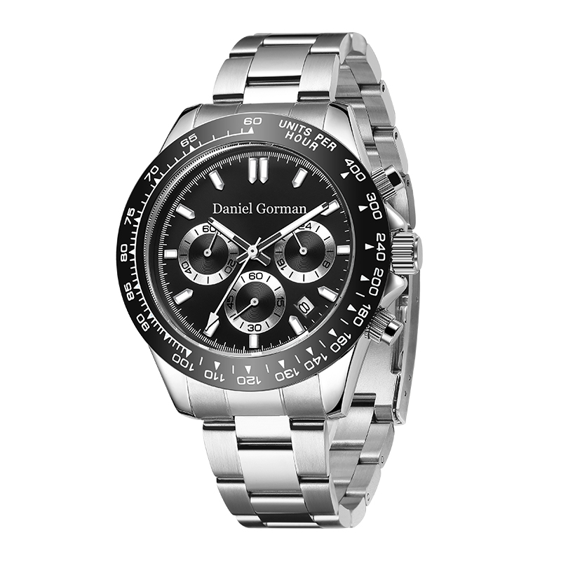 Daniel Gorman Brand Tukkumyynti Hihnat Luxury Mens tarkkailee valoa 30 metrin vedenpitävää kronografiakvartiketta miehiä WRISTRM220428