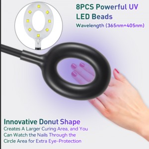 M&r 102a Cordless LED -kynsilamppu&16W Fluoresence Lamp